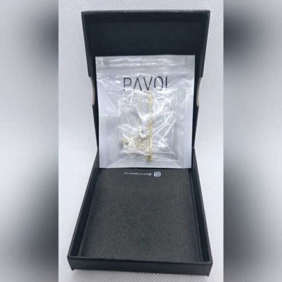 PAVOI 14K Gold Plated CZ Crystal Solitaire 1.5 Carat - Picture 8 of 9